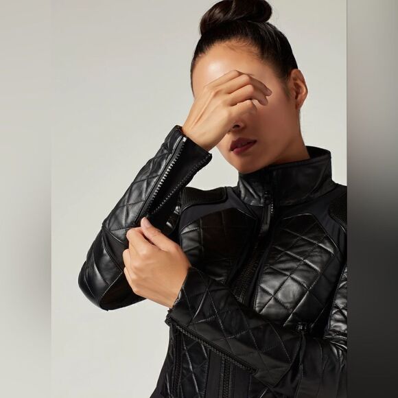 Classic Moto Jacket Blanc Nior - Picture 2 of 10